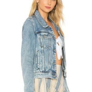 COPY - - FREE PEOPLE SMALL DENIUM BLUE JEAN JACKET